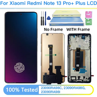 6.67“ AMOLED for Xiaomi Redmi Note 13 Pro+ Plus 5G Lcd Display Touch Screen Digitizer 23090RA98C 23090RA98G Display Frame