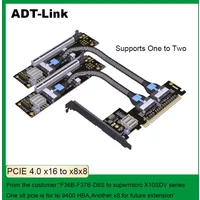ADT-Link PCIE X16 Slot zu TwoX8 MCIO Grafikkarten-Verlängerungskabel Unterstützt Eine bis Zwei SFF-TA-1016 Gaming-PC-Zubehörteile