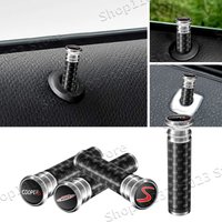 Auto Interior Decor 2Pcs Carbon Fiber S Logo Car Security Door Lock Pins For MINI Cooper John Cooper Works R55 R60 F54 F55 F56