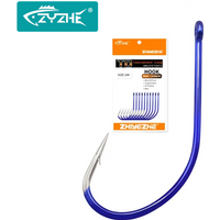 ZYZHE 14-24pcs/Box Bass Fishing Hooks High Carbon Steel Sharp Fishhooks 6 Sizes For Carp Octopus Fishing Accessories Tackle