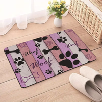Cat dog paw print diatom mat pet eating splash mat anti-skid absorbent household bathroom mat pet supplies Pet carpet