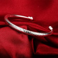 925 sterling Silver cuff Bracelets for Women Lady retro elegant bangles Fashion Wedding Party Jewelry Christmas Gifts