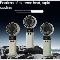 MEET SUN 199 Portable Handheld Fan with Speed Display Rechargeable 1800mAh High-Speed Neck Strap Personal Cooling Fan
