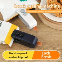 Mini Sealing Machine 2IN1 Heat Sealer Storage Bag Package Plastic Food Sealer USB Rechargable Clip Bag Handheld Food Heat Sealer
