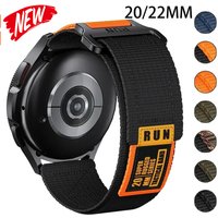 20mm 22mm Nylon Loop Strap For Samsung galaxy 7/6/5/4 Smart Watch Band Replaceable For Garmin Venu 3 2 Forerunner 255 265 Correa