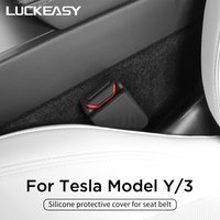 For Tesla Model Y Model 3 2019-2026 Car Seat Belt Buckle Protective Cover Seat Belt Decorative Cover Interior Accessories