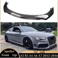 For Audi A5 S5 A4 A6 A7 2012-2016 Car Front Bumper Lip Spoiler Splitter Carbon Fiber Body Kits Tuning Diffuser Cars Accessories