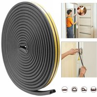 5/10m D/E/P/I Type Self Adhesive Window Door Seal Strip Foam Draught Excluder Dustproof Noise Insulation Anti Collision Tape