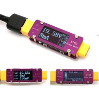 64A XT60 Power Meter Bidirectional Current Voltmeter/ammeter Alarm F/ RC Models 12V 24V Lead-Acid 2S 3S 4S Li-on Lifepo4 Battery
