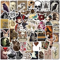 50Pcs Vintage Gothic stickers Goth Skull DIY Stickers Scrapbooking Phone Luggage Skateboard Waterproof Graffiti Decals