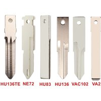 10pcs Original VAC102 HU136 HU136TE VA2 HU83 NE72 Uncut Metal Car Key Blade for Renault Peugeot Citroen Remote Fob Key Blank