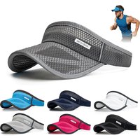 Leichter Sonnenhut mit hohlem Oberteil und extra langem 11 cm breitem Rand, UV-Schutz für Angeln, Wandern, Camping, Strand, Unisex
