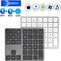 Dual Mode Numeric Keypad 2.4G Wireless Keyboard Dual Bluetooth Keyboard Digital Keyboard 300mAh Battery Rechargeable Numpad