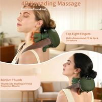 Neck Massager, Neck and Back Massager with Heat & 4D Kneading, Shiatsu Deep Tissue Wireless Massager for Shoulder Cervical Pain