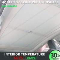 For Tesla 2016-2023 Model 3 Y Sunshade Roof Shade Suitable for The Original Sunroof Heat-insulating Scroll Sunshade Sunscreen