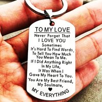 Timeless Love Keychain Gift for Your Beloved, Perfect for Anniversary Valentine's Birthday for Him & Her