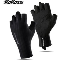 KoKossi Thicked Padded Palm Half Finger New Cycling Gloves Shockproof Breathable MTB Gloves Wear Resistant Bike Gloves Men Women