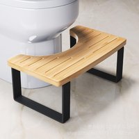 Foldable Bamboo Toilet Stool Non Slide Poop Seat Squat Bench Adjustable Height Squat Stool for Bathroom for Adults Children