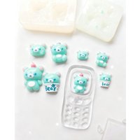 Bear Resin Casting Mold Silicone Mold Accessories Resin Liquid Mold Resin Keychain Silicone Mold Resin Mold