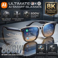 2026 Ai Smart Glasses for Men Women 8MP 4k HD Camera Glasses 150+Language Translation AI Wake-up Bluetooth Music Audio Sunglass
