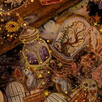 10pcs Magic Awakening Series Decorative Stickers Pack Vintage Owl Cat Scrapbooking Material Label Diary Phone Journal Planner