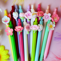 12-Pack Tulip-Shaped Ballpoint Pens, Creative Stationery, Durable Refills, Office Supplies, Smooth Writing, Fountain Pen Collect