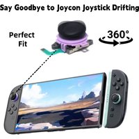 Replacement Purple Green Thumb Stick for Nintendo Switch 2 NS2 Joy-Con 2 Left and Right Button 3D Analog Joystick