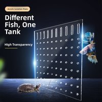 Acrylic Breeding for Aquarium Turtle Cylinder Cross Interlocking Penguin Fish Separator Net Partition Desk Top