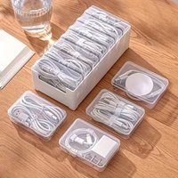 Data Cable Storage Box Set Daily Office Supplies Miscellaneous Items Charging Cables and Mobile Device Storage Box Partition Box