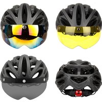 SUPERIDE Men Women Cycling Helmet with Rearlight Sports MTB Bicycle Helmet Road Bike Mountain Bike Helmet with Goggles & Visor