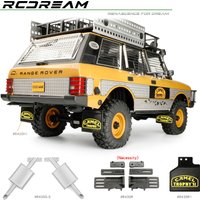 RCDream 3D Soft TPU Mud Flaps Mudguard / Exhaust Pipe Mufflers / Fuel Tank for 1/10 FCX10 Camel Trophy Range Rover Upagrde Part
