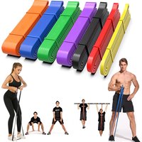 208cm Natural Rubber Resistance Bands Sets Elastic Yoga/Fitness Band Strength Pilates Fitness Equipment Training Expander Unisex