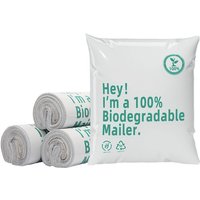 50Pcs White Fully Biodegradable Express Delivery Bags Compostable PLA Environmentally Friendly Logistics Mailing Courier Pouch