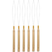 2/6/12pcs Micro Ring Hair Extension Tools Loop Threader Pulling Needle with Hair Plier Beads Crochet Hook Loop for Hair Extensio