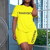 2026 Short Sets for Women 2 Pieces Women's Tracksuit Casual Sports Summer Outfit Legging Jogging T-Shirts Suit Daily Matching