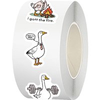 AliExpress NONE 500pcs Silly Goose Meme Sticker Roll, Funny Vinyl Decals for Teens Adults, for Water Bottle Laptop Bike Cup Scrapbook Decor