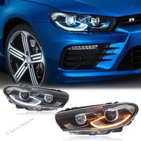 Pair Headlight assembly For VW Volkswagen Scirocco 2009-2015 Headlamp Daytime Running Lights High Beam Low Beam LED Head Lights