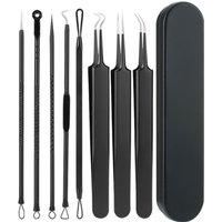 Acne Tool Set Blackhead Extractor Facial Care - Facial Acne Removal Tweezers and Needle Stainless Steel Care Tools