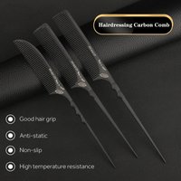 Professional Black Hairdressing Hair Comb Salon Styling Hairbrush Anti-Static Carbon Hair Cutting Comb Barber Hairdressing Comb
