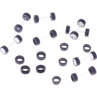 1Set DIY Racing 1:64 Car Wheels For Rubber Tire With Wheel Axle Model Modified Part