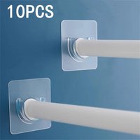 1/2/5/10PCS Punch-free Telescopic Pole Support Sticker Nail-Free Adjustable Rod Holder Crossbar Wall Hooks Fixing Bracket