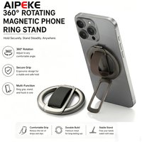 AIPEKE Universal Magnetic Folding Phone Grip silicone finger Phone holder ring 360° Rotation for magsafe holder iPhone 17 Xiaomi