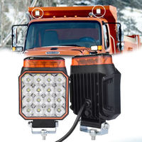 4 Inch LED Work Light Flood Spot Beam White Amber 360° Strobe Flash Beacon Lamp For Jeep Offroad Excavator Forklift SUV 12V-24V