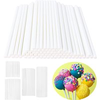 100pcs 8-20cm White Lollipop Stick Safe Solid Core Chocolate Sugar Candy Paper Sticks Cake Pop Sticks DIY Mold Bakeware Tools