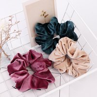Big Size Velvet Hair Scrunchies For Women Girls Stretch Elastic Ponytail Rubber Band Lazy Hair Tie