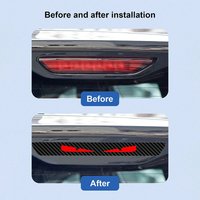 Universal Carbon Fiber Brake Light Decal - Waterproof, UV Resistant, Easy Apply, No Residue, Perfect Fit - Self-Adhesive