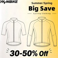 YKYWBIKE Outlet Radtrikot Frühling Sommer Herren Damen Kurz- und Langarm-Oberteil Rennrad MTB Fahrradshirt