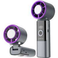 Portable Handheld Fan Rechargeable Digital Display Cooling Battery Operated 100 Gears Hand Fan For Indoor Outdoor Summer Travel