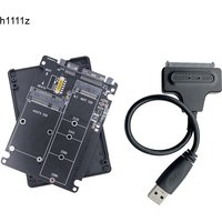 M2 SSD Case mSATA to USB Adapter mSATA Enclosure M.2 NGFF mSATA SSD To SATA 3.0 2.5 Adapter Riser Board M.2 Box Cable For Laptop