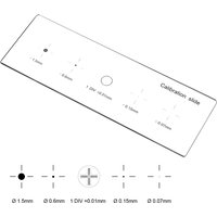 Microscope Micrometer Calibration Glass Slide Cross Dot 0.01 mm with 4 Reticle Calibration Dots Microscope Stage Micrometer